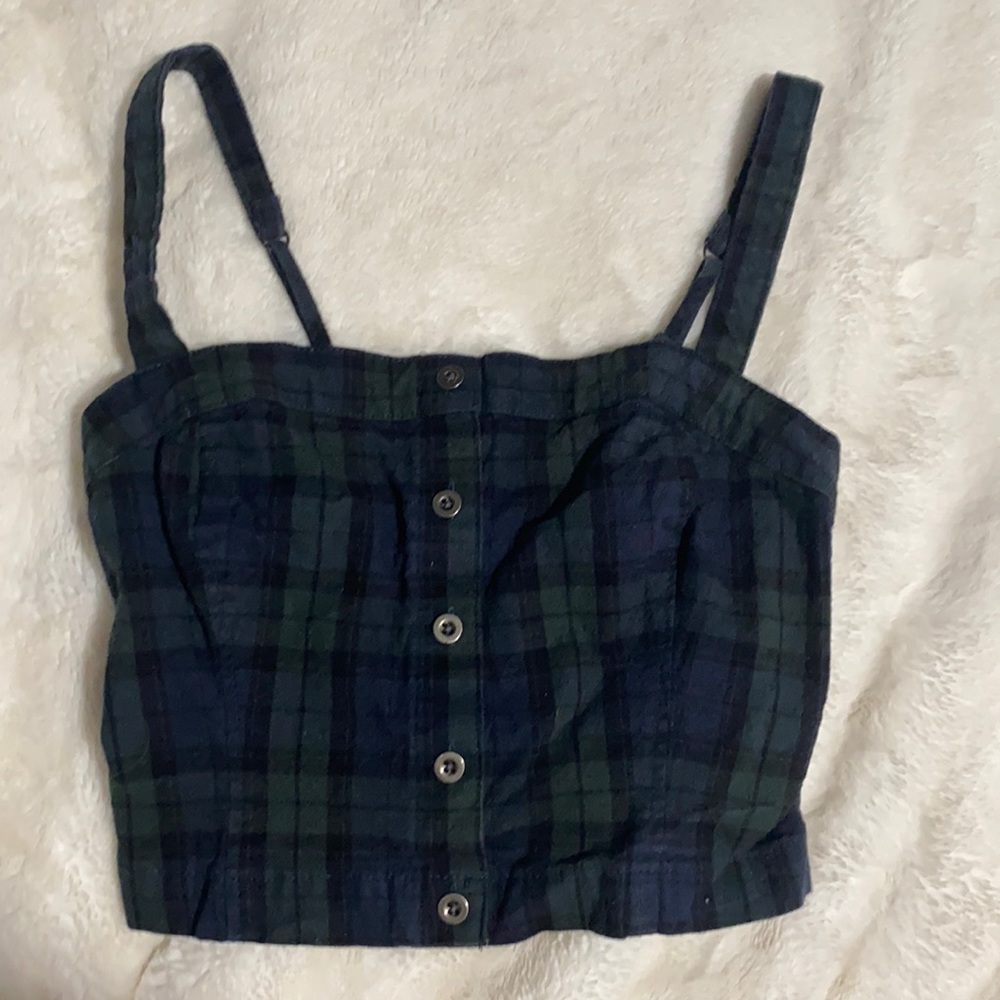 Hollister Plaid Bustier Top